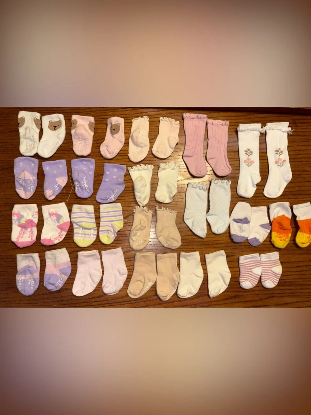 Baby Girl Sock/Burp Cloth Bundle
